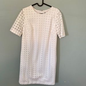 Banana Republic short sleeve white mini dress